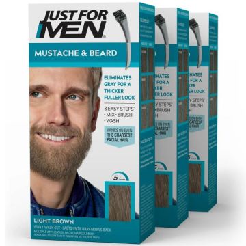 Just for Men Mustache & Beard Brush-In Color